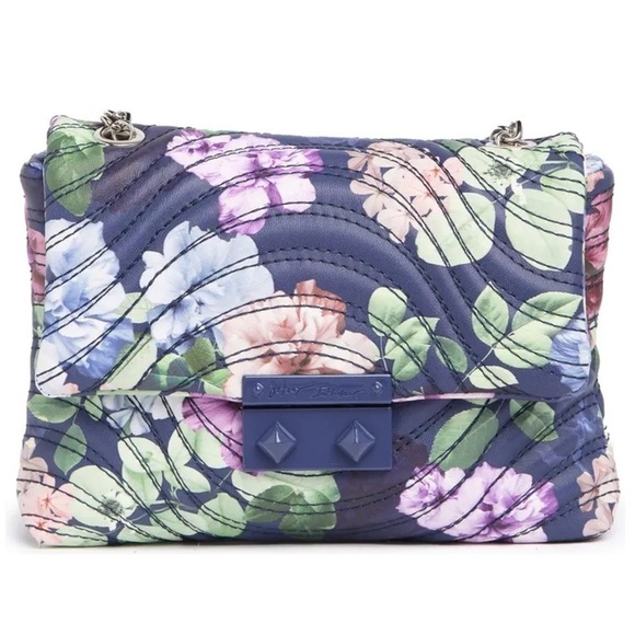 Betsey Johnson Handbags - 𝅺betsey Johnson Ellie Quilted Crossbody Navy Floral NWT